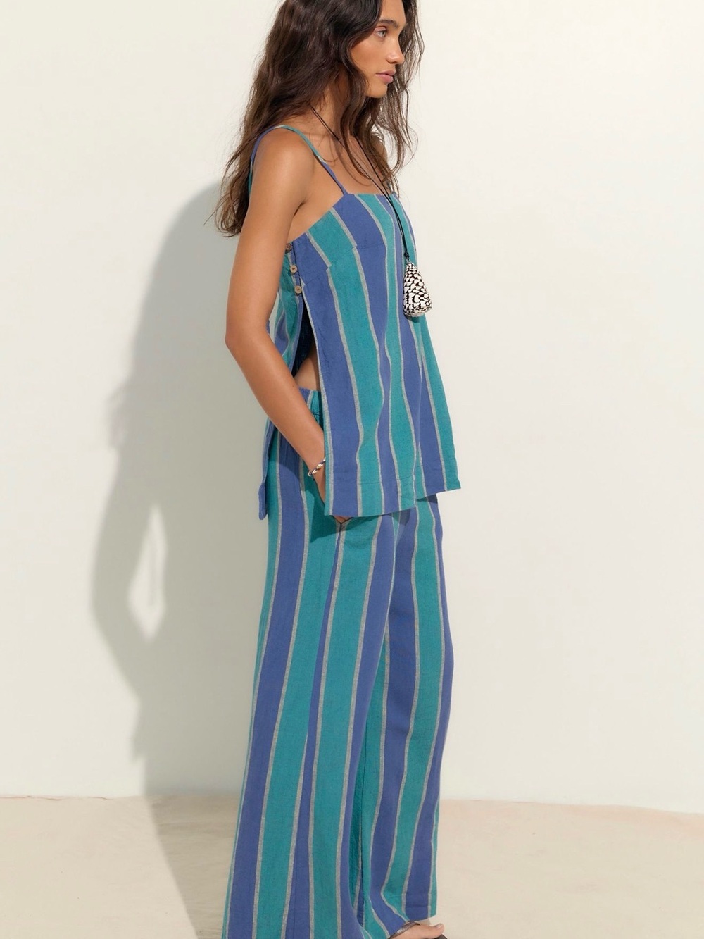 Free People Sightseer linen set NWT